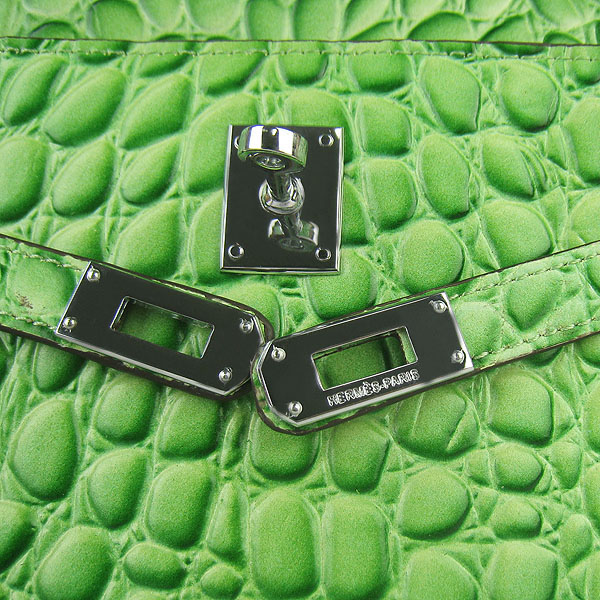 AAA Hermes Kelly 22 CM Stone Veins Leather Handbag Light Green H008 On Sale - Click Image to Close